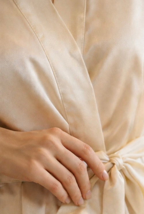 Champaign Gold Silk Robe